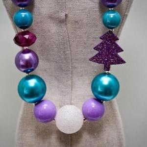 Purple & Teal Holiday Chunky Toddler..